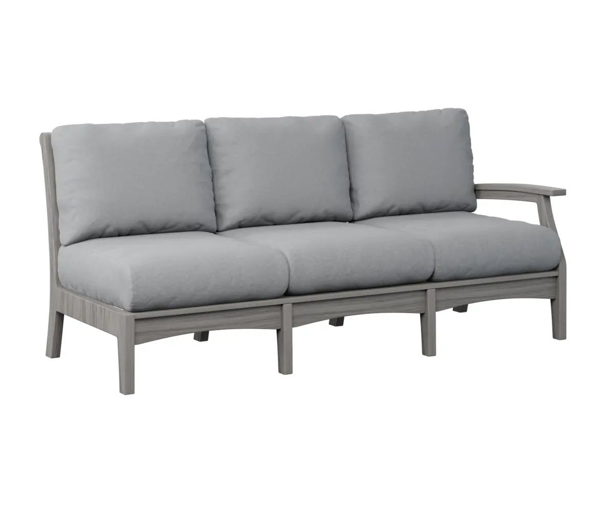 Classic Terrace Left Arm Sectional Sofa Driftwood Grey Poly