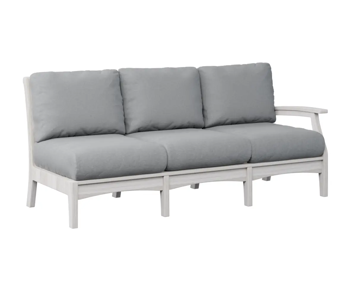 Classic Terrace Left Arm Sectional Sofa Seashell Poly