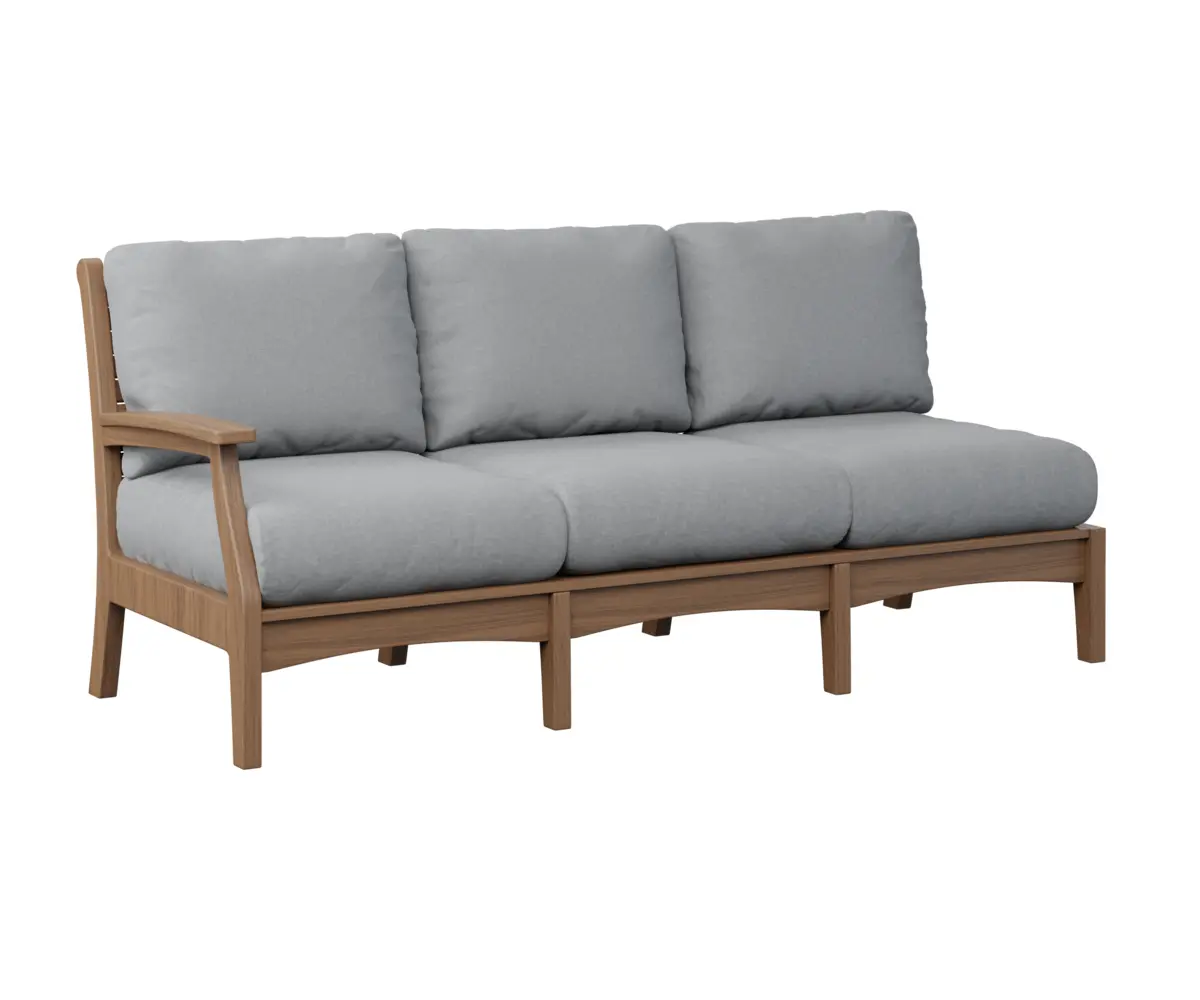 Classic Terrace Right Arm Sectional Sofa Antique Mahogany Poly