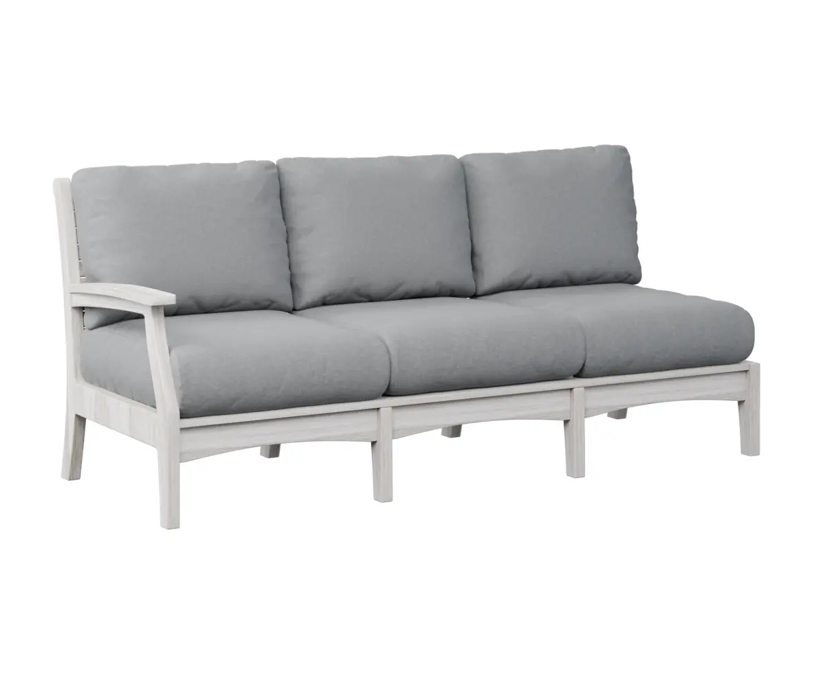 Classic Terrace Right Arm Sectional Sofa Seashell Poly