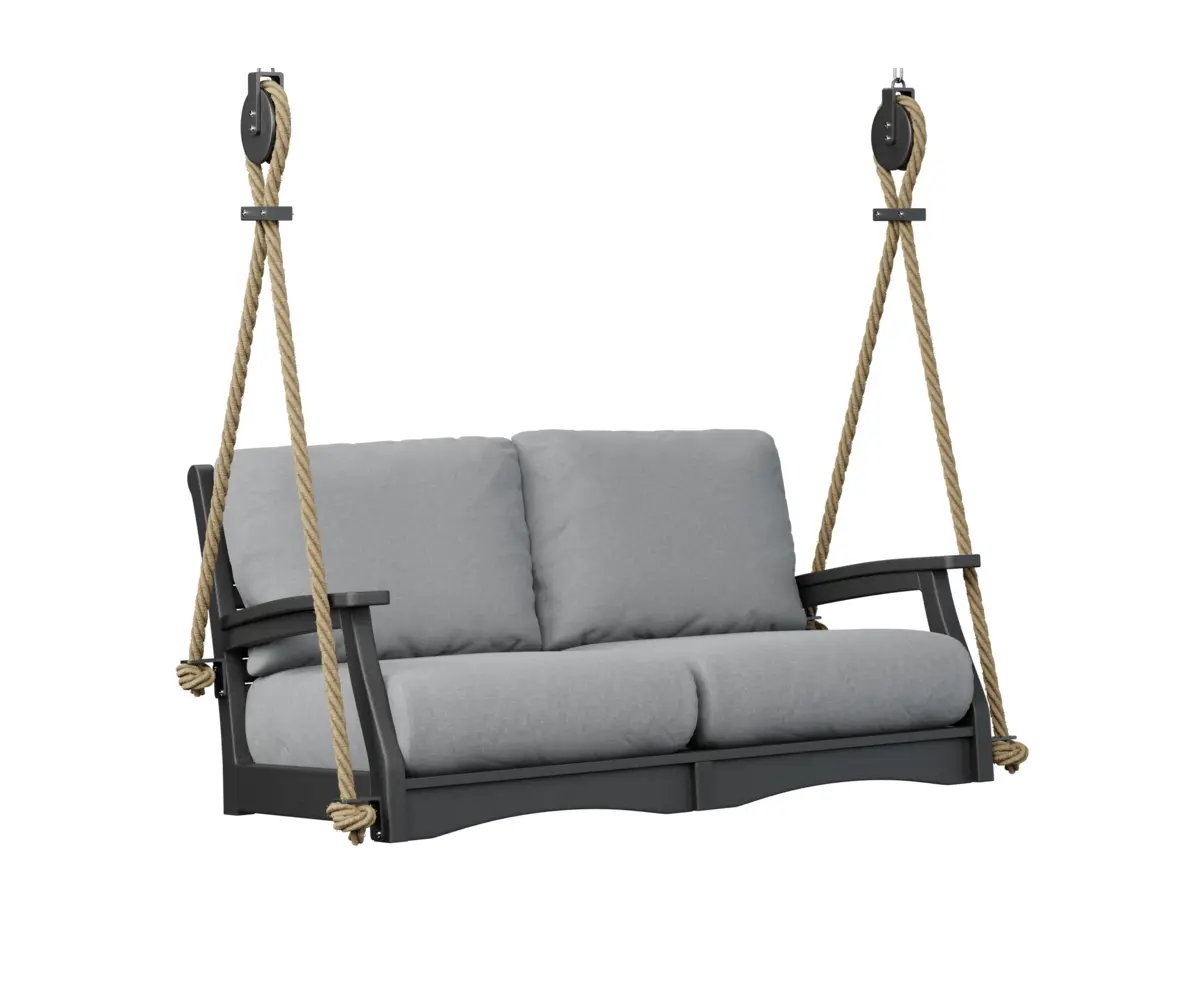Classic Terrace Loveseat Swing Black Poly