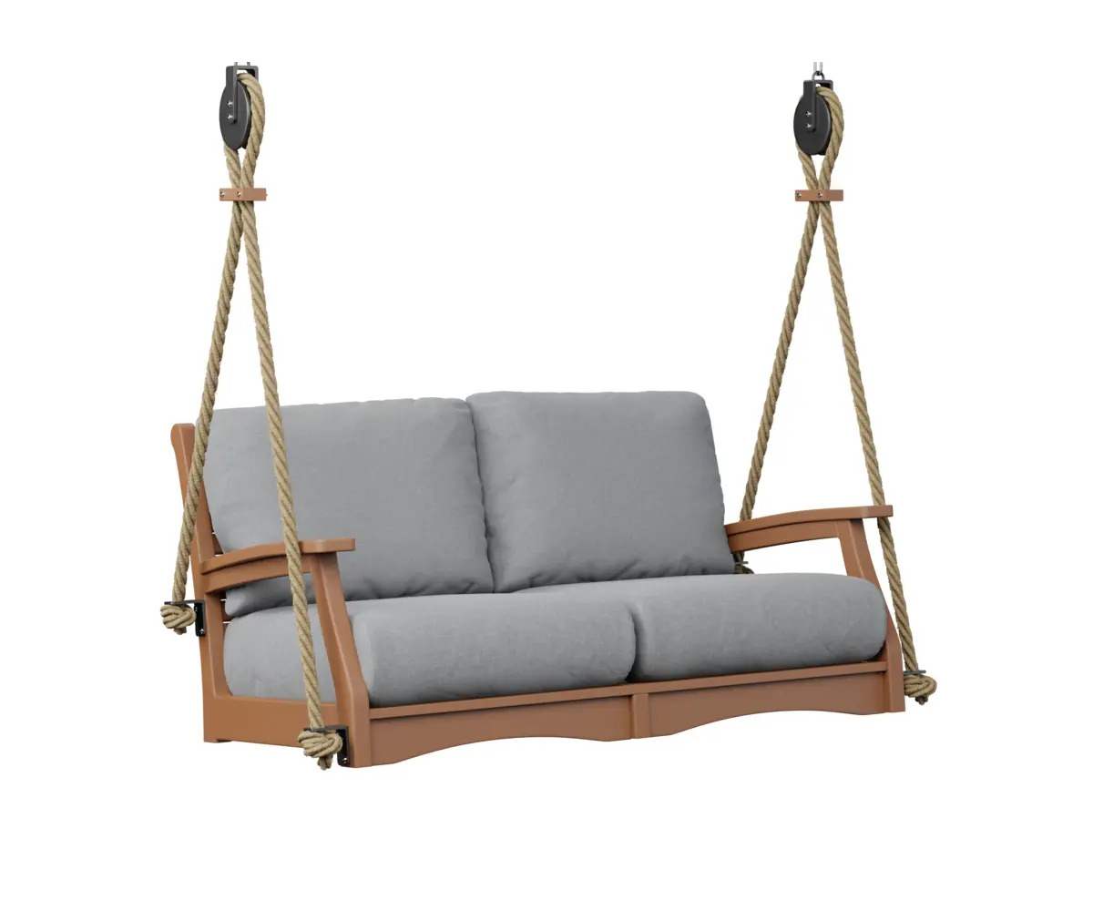 Classic Terrace Loveseat Swing Cedar Poly
