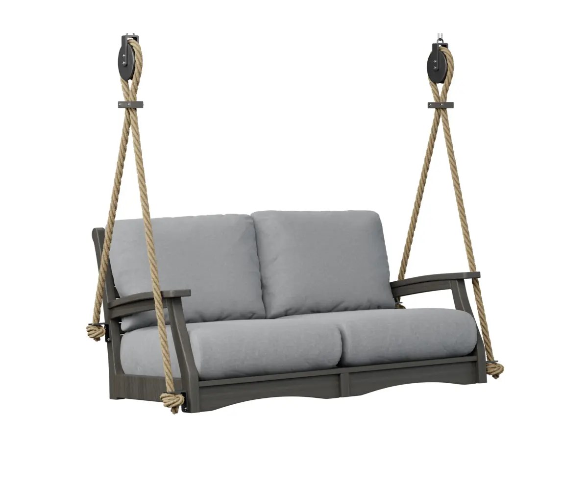 Classic Terrace Loveseat Swing Dark Grey Poly