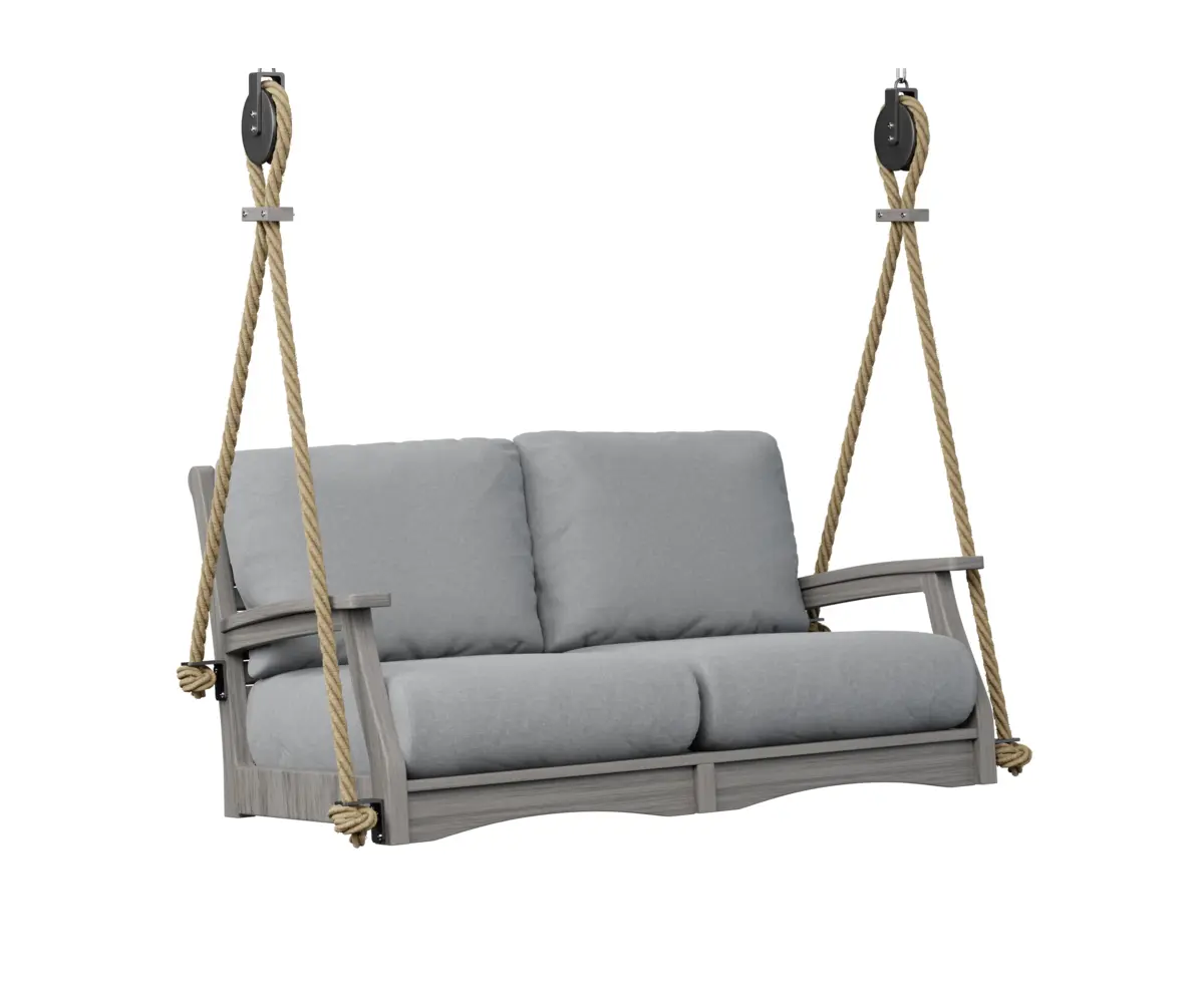 Classic Terrace Loveseat Swing Driftwood Poly