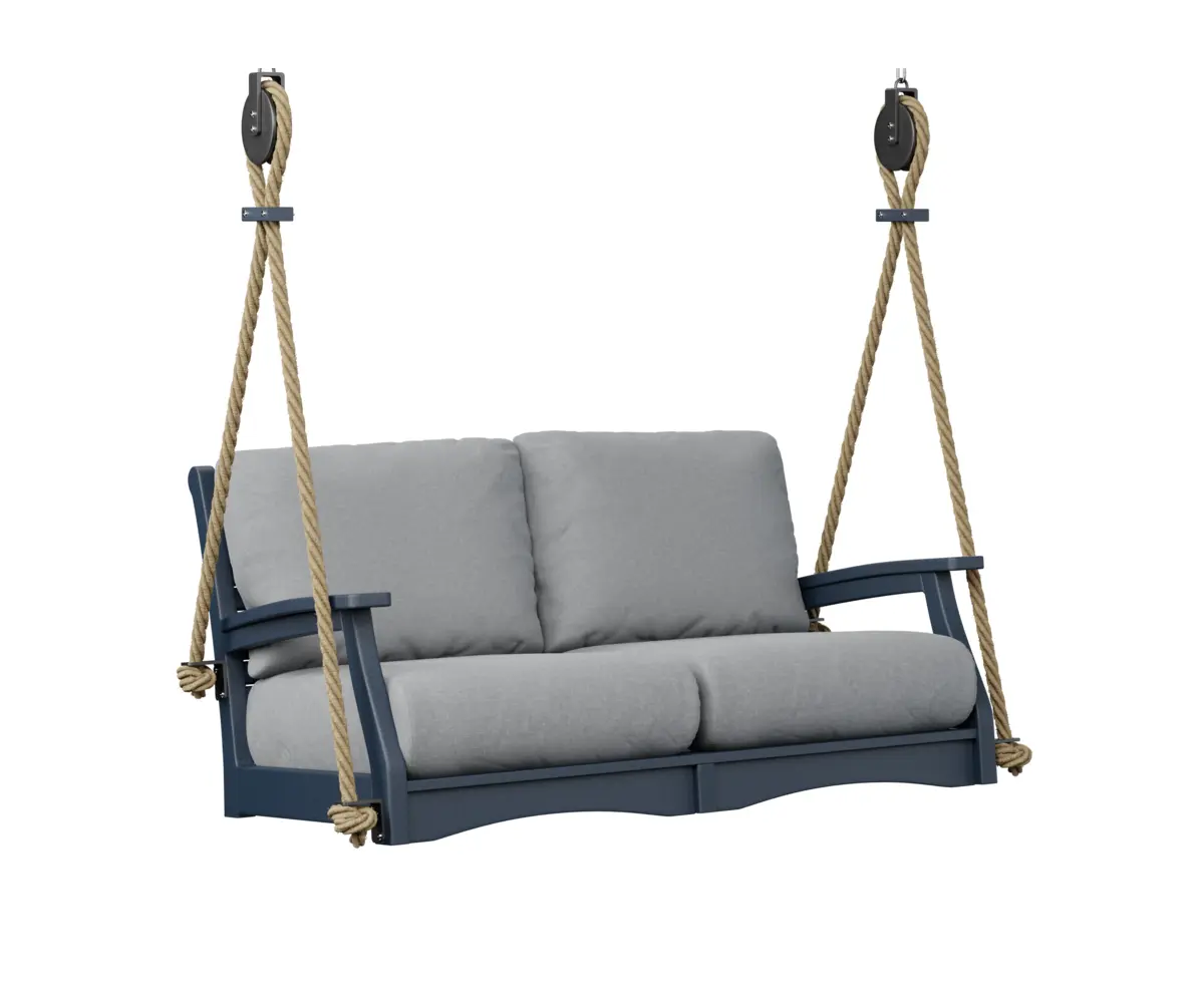 Classic Terrace Loveseat Swing Navy Blue Poly