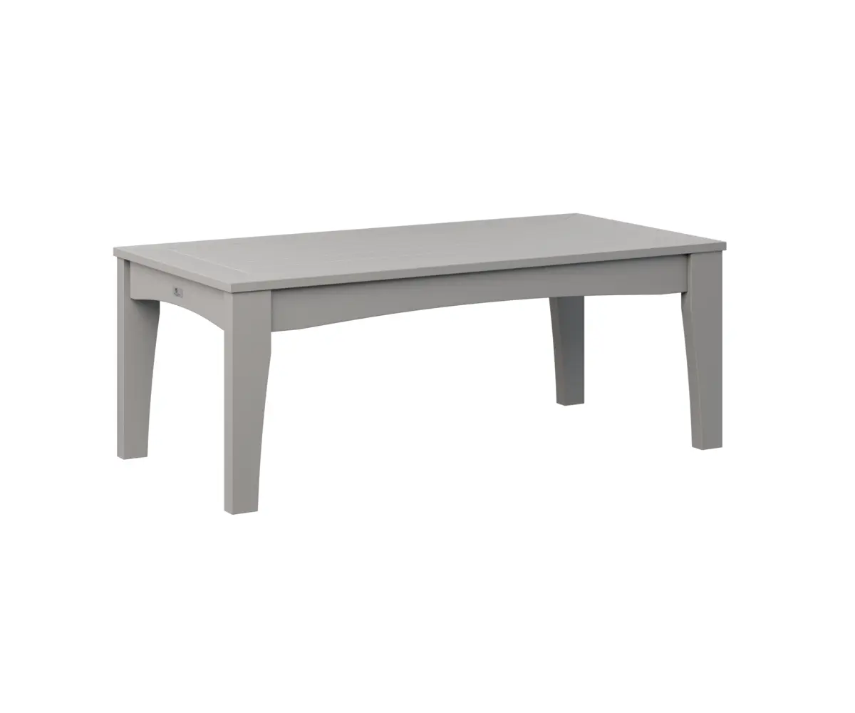 Classic Terrace Rectangular Coffee Table Light Grey Poly