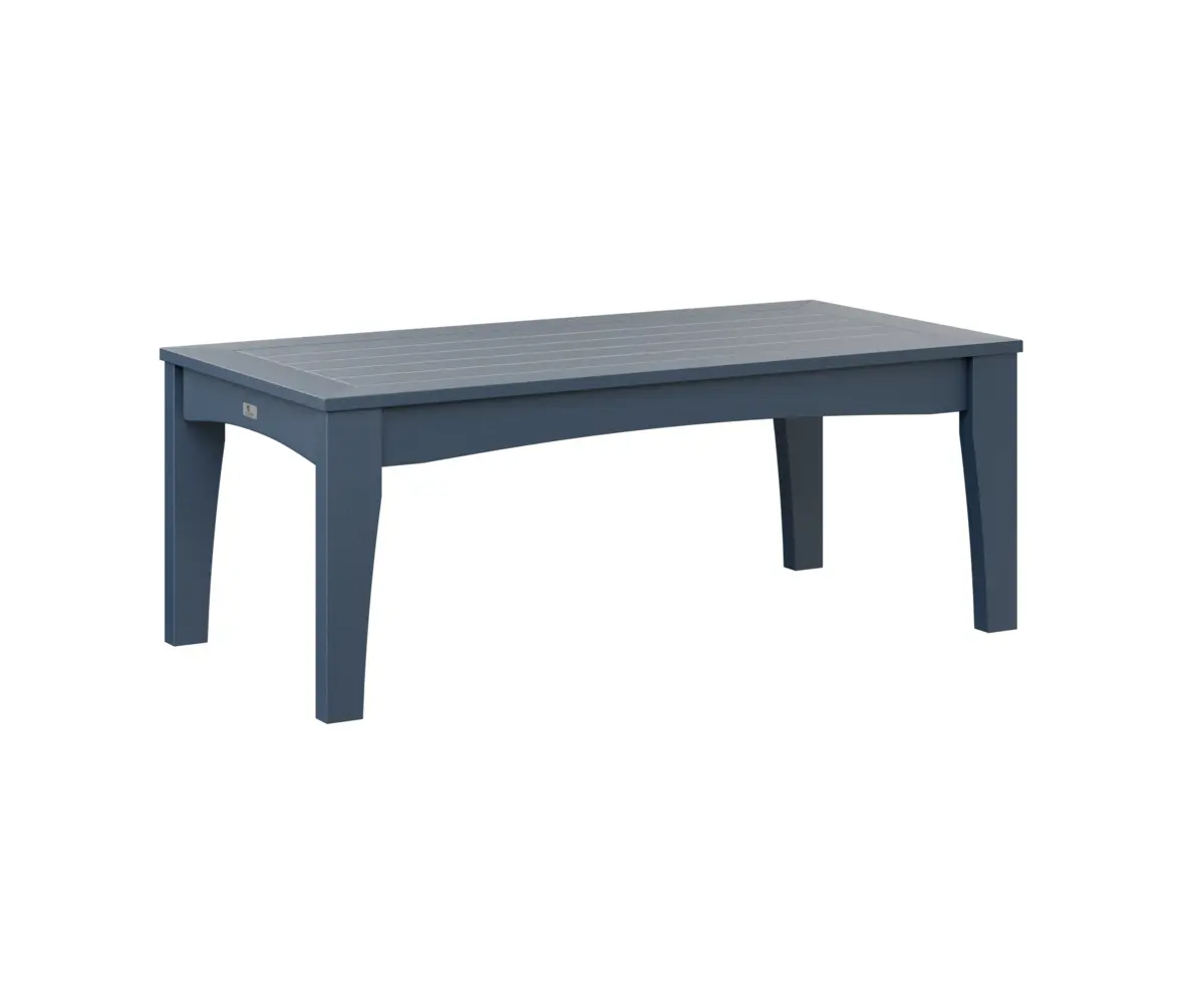 Classic Terrace Rectangular Coffee Table Navy Blue Poly