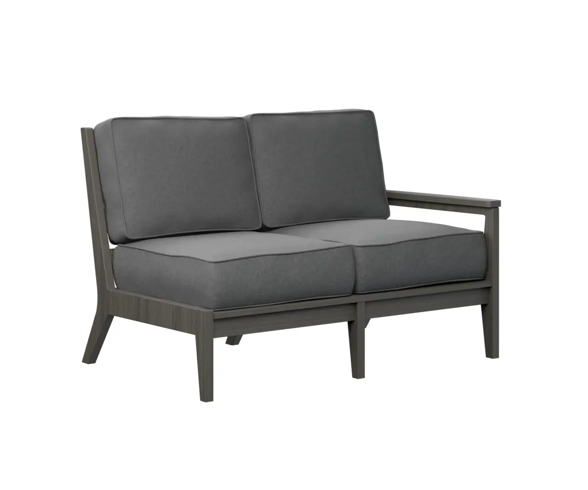 Mayhew Left Arm Sectional Loveseat Dark Grey