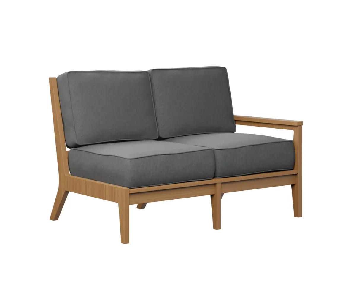 Mayhew Left Arm Sectional Loveseat Natural Teak