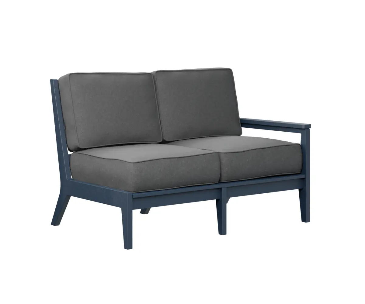 Mayhew Left Arm Sectional Loveseat Navy Blue