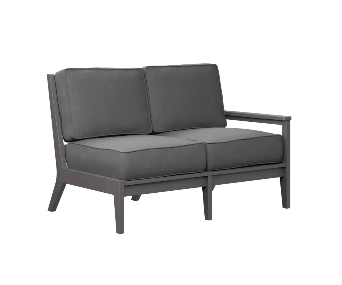 Mayhew Left Arm Sectional Loveseat Smoke Grey