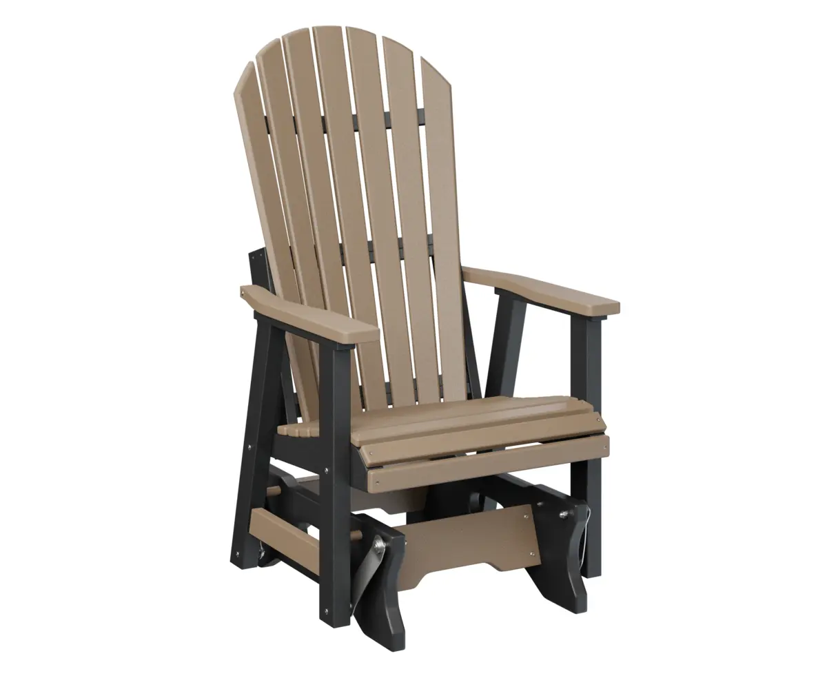 Comfo Back Single Glider Poly Weatherwood Black