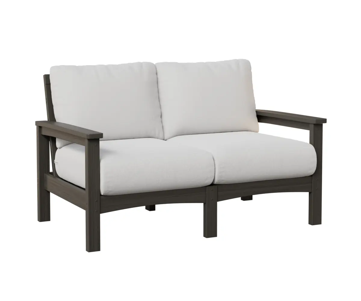 Camden Loveseat Coastal Grey White Cushion