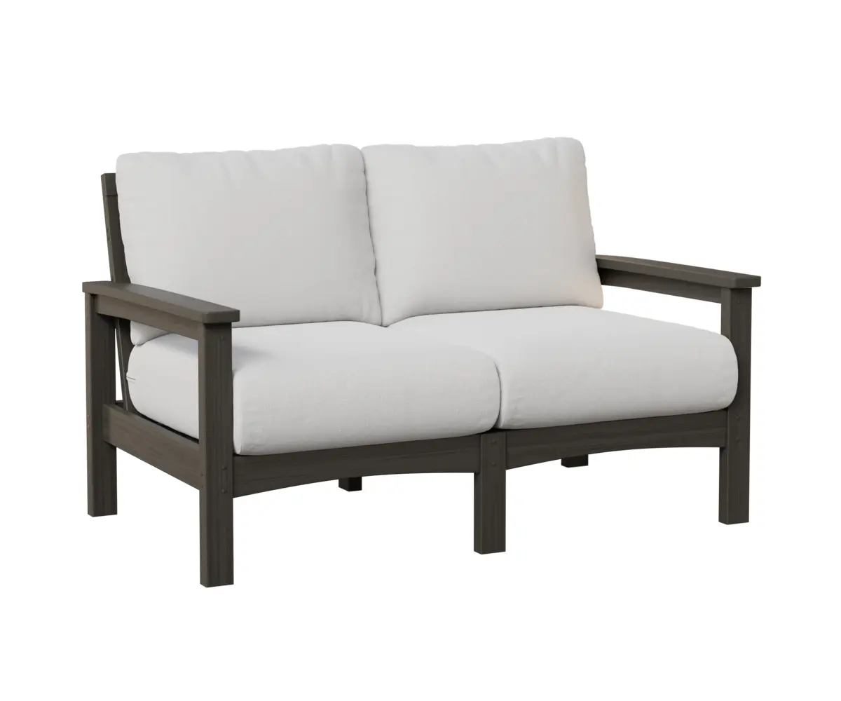 Camden Loveseat Coastal Grey White Cushion