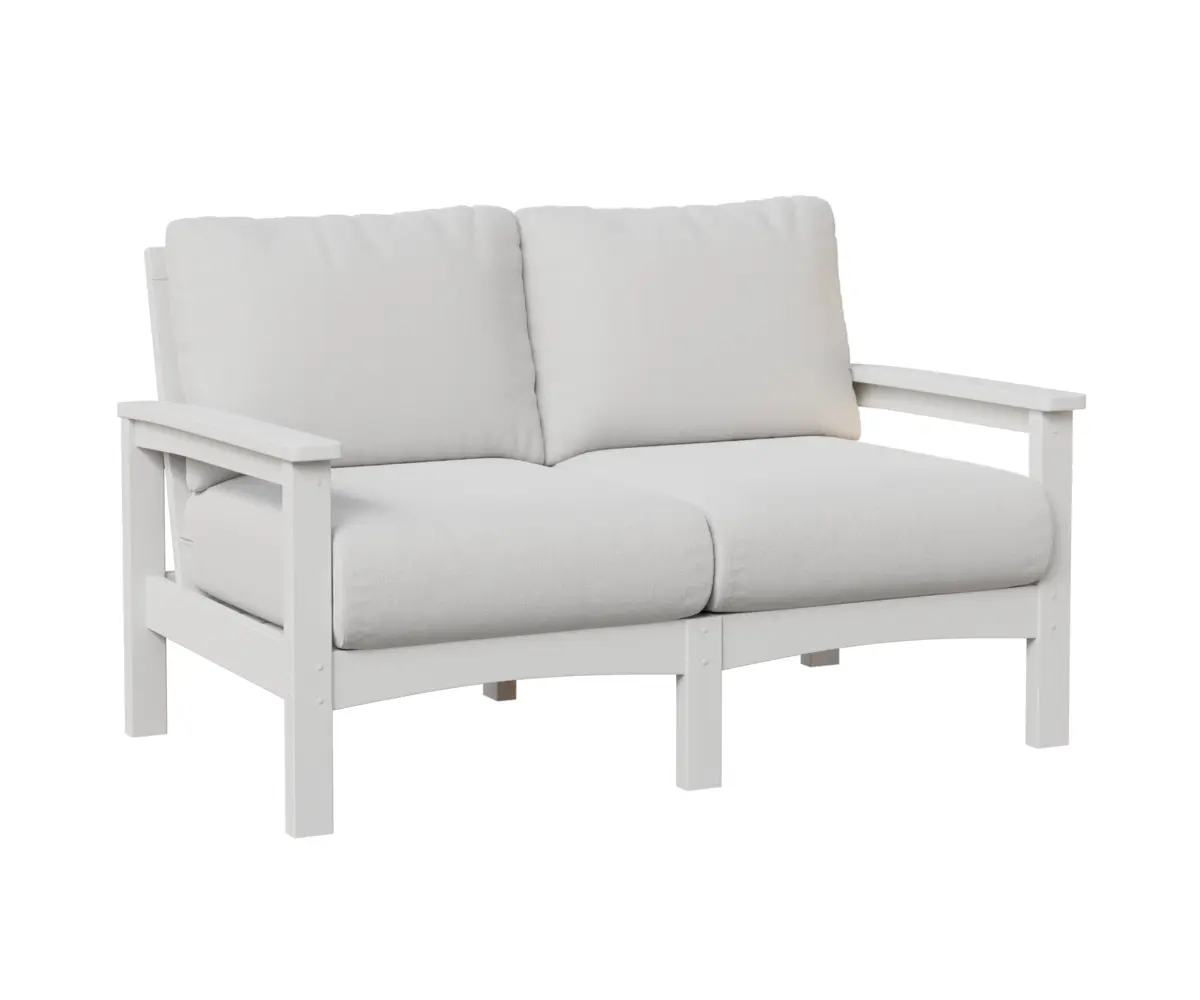 Camden Loveseat White White Cushion