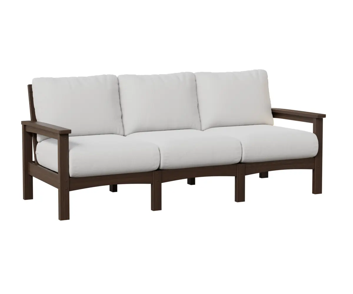 Camden Sofa Brazilian Walnut White Cushion