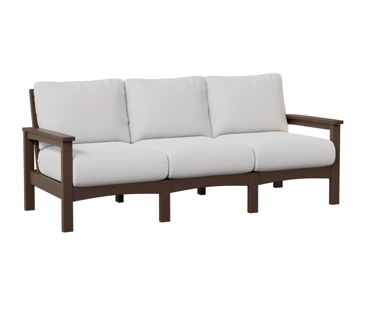 Camden Sofa Chocolate Brown White Cushion