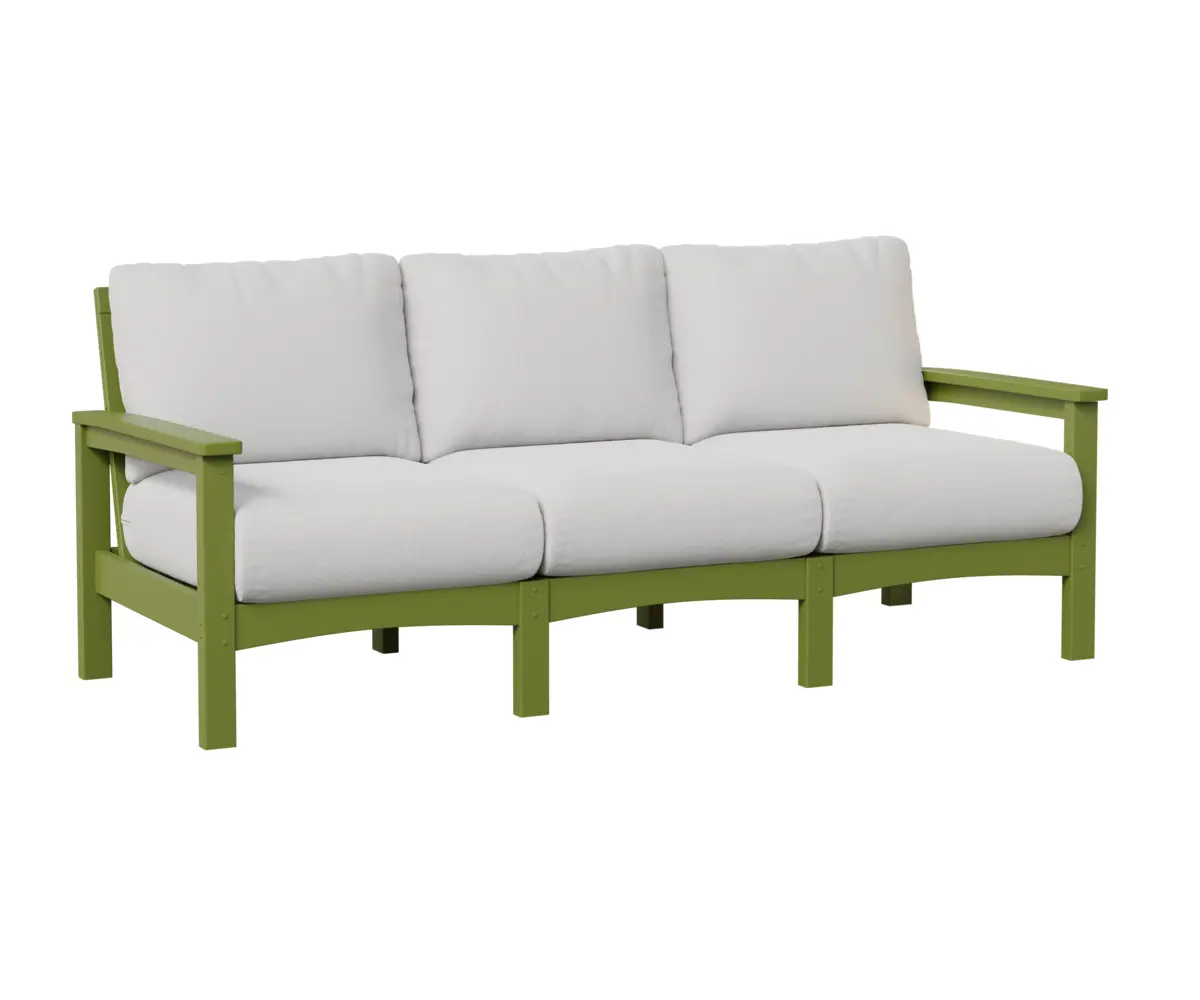 Camden Sofa Kiwi Green White Cushion