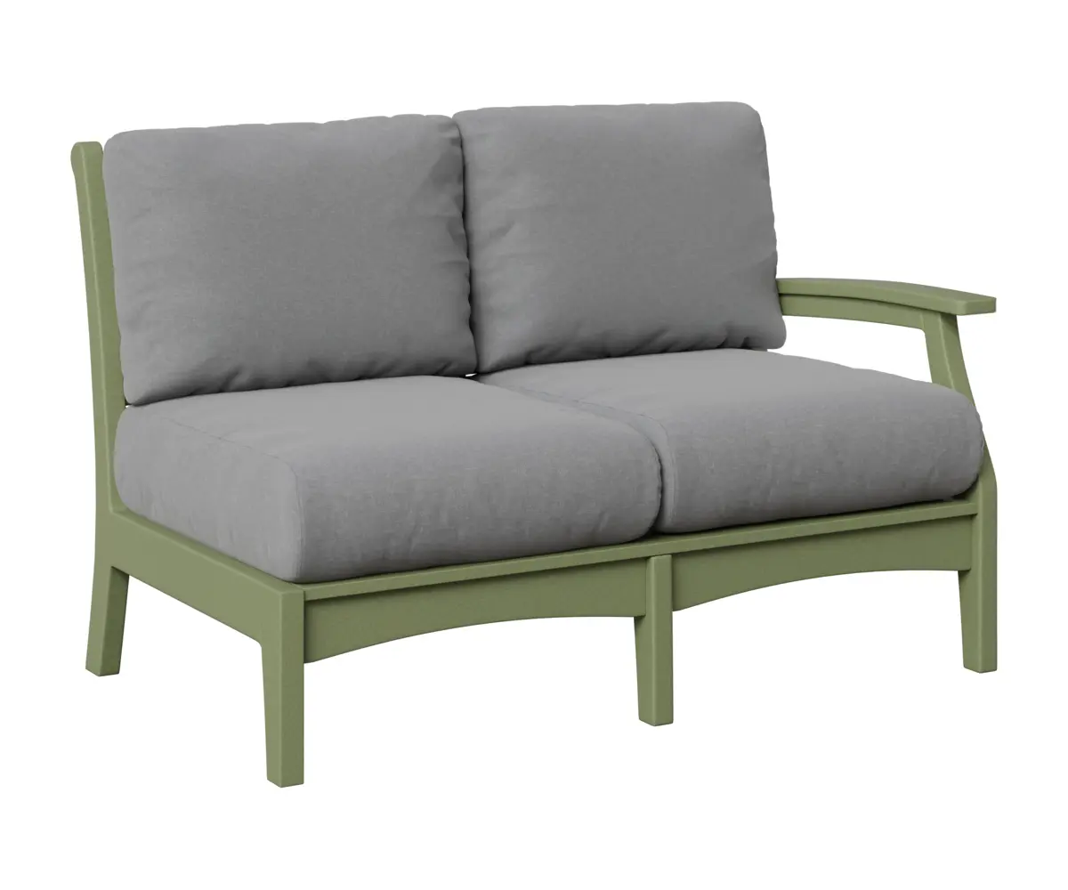 Classic Terrace Left Arm Sectional Loveseat Sage