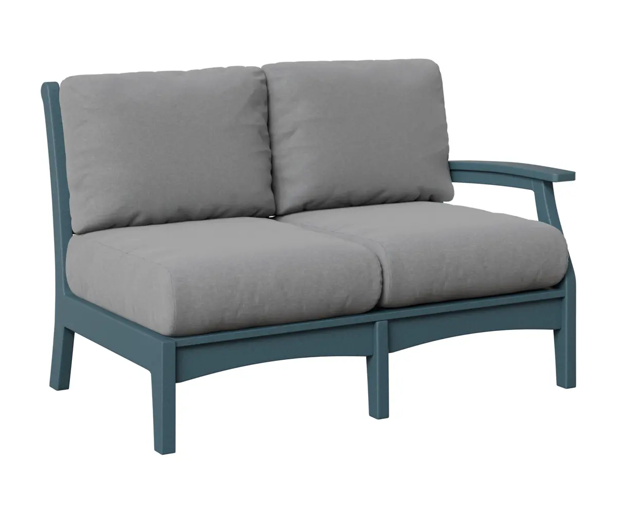 Classic Terrace Left Arm Sectional Loveseat Slate