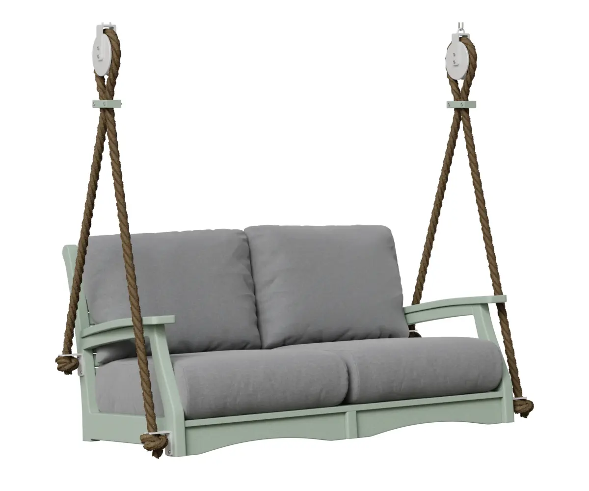 Classic Terrace Loveseat Swing Sea Foam