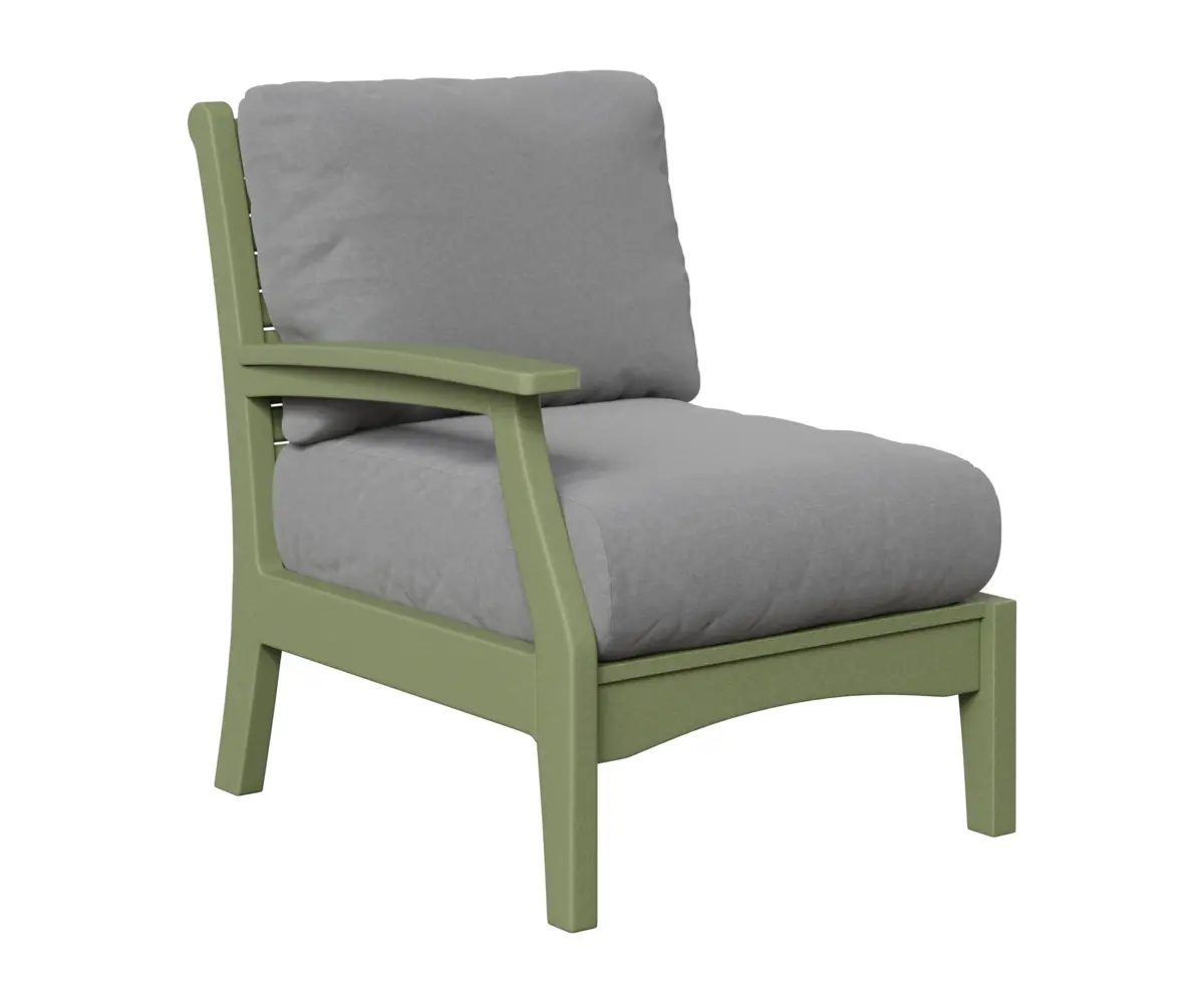 Classic Terrace Right Arm Sectional Club Chair Sage