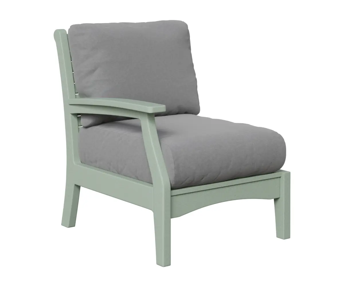 Classic Terrace Right Arm Sectional Club Chair Sea Foam