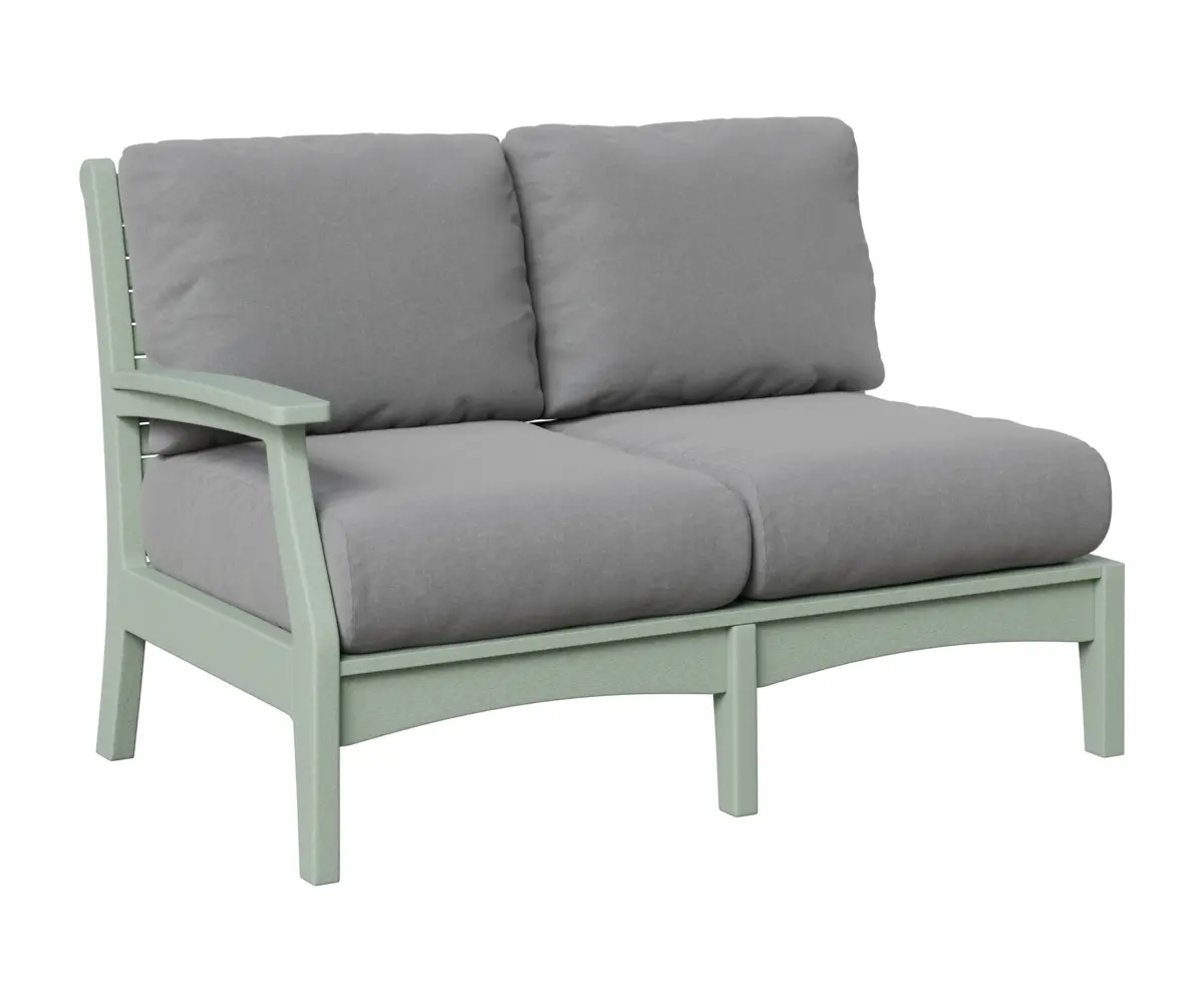 Classic Terrace Right Arm Sectional Loveseat Sea Foam