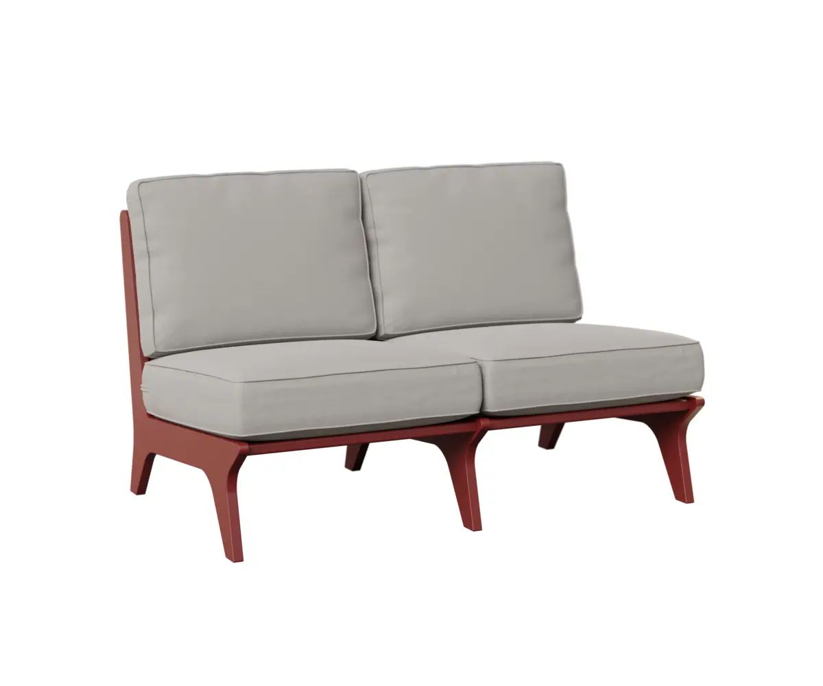 Hartley Loveseat Mgp Red Cushion Blend Linen