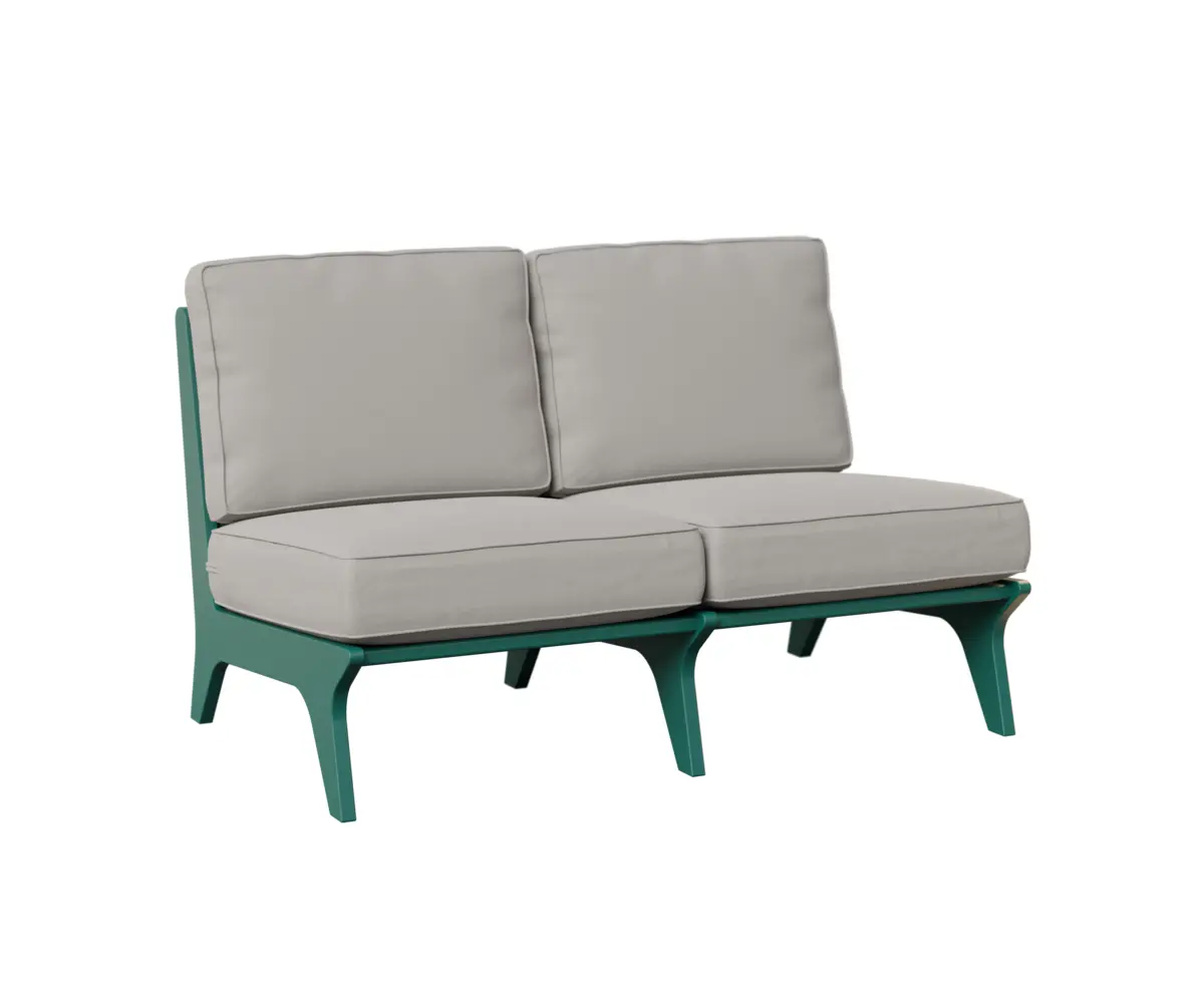 Hartley Loveseat Mgp Teal Cushion Blend Linen